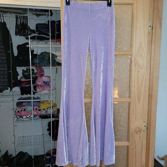 Killstar pastel lavender bell bottom pants - Picture 1 of 2